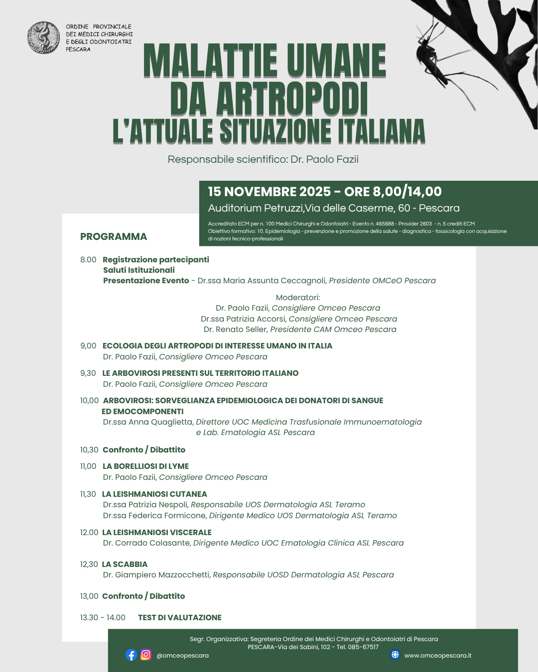Clicca per accedere all'articolo Malattie umane da artropodi, prospettive e prevenzione